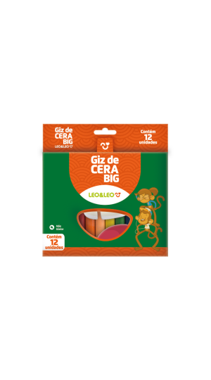 BIG GIZ DE CERA C/12 CORES GROSSO LEO&LEO