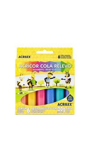 COLA RELEVO ACRILEX C/6