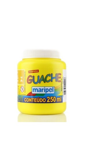 TINTA GUACHE AMARELO 250ML MARIPEL