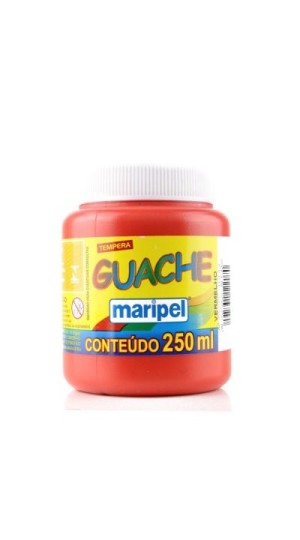 TINTA GUACHE VERMELHO 250ML MARIPEL