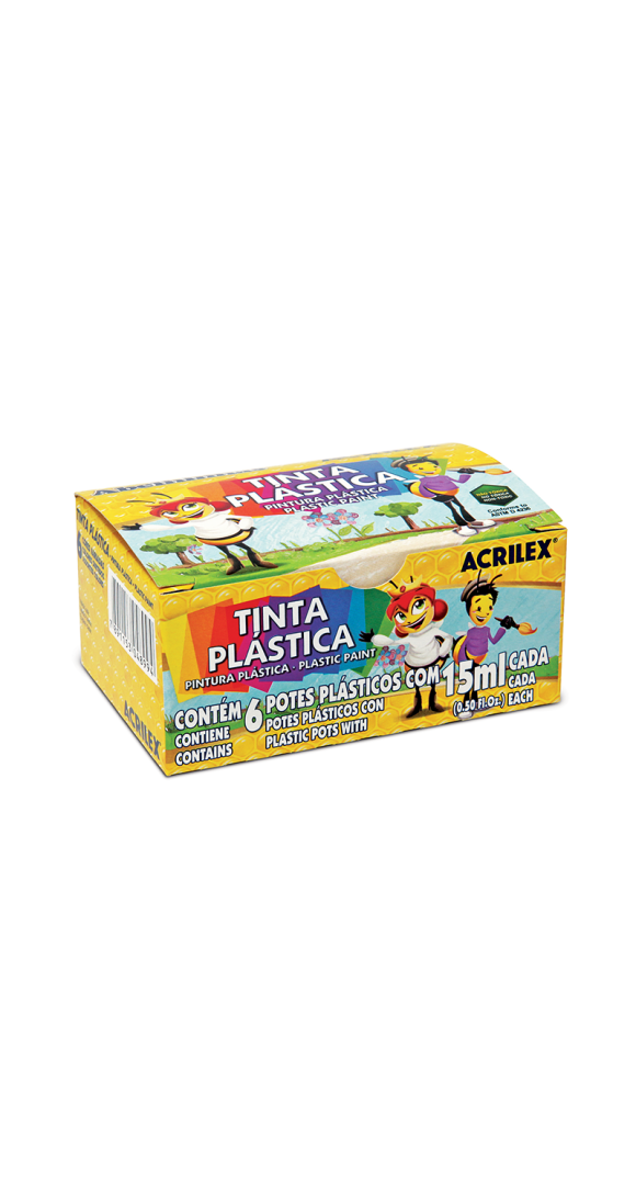 TINTA PLÁSTICA 15ML C/6 ACRILEX