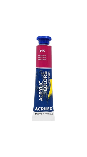 TINTA ACRILICA BISNAGA 20ML MAGENTA 315 ACRILEX