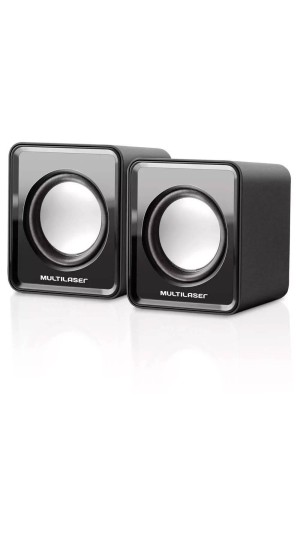 CAIXA DE SOM 2,0 MIN 3W RMS PRETO USB
