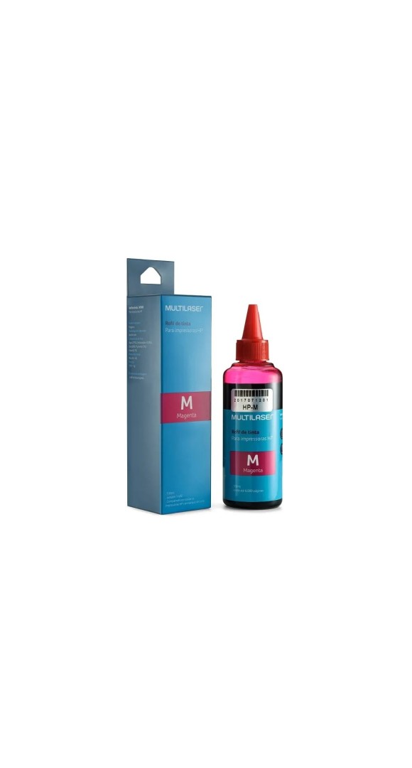 REFIL DE TINTA COMPATIVEL MAGENTA HP 100ML. MULTILASER