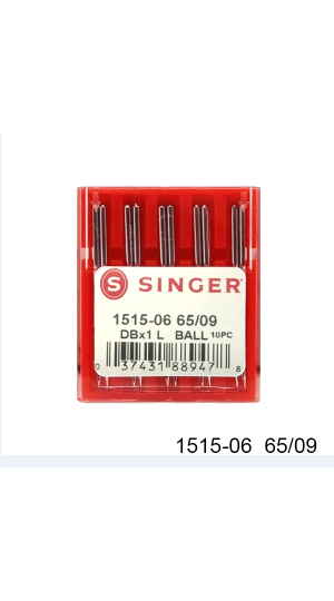 AGULHA DE MAQUINA SINGER PARA COSTURA 1515 Nº09 RETA CABO FINO ENV/10