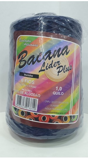 BARBANTE LIDER PLUS AZUL MARINHO 6 FIOS 1,0KG.