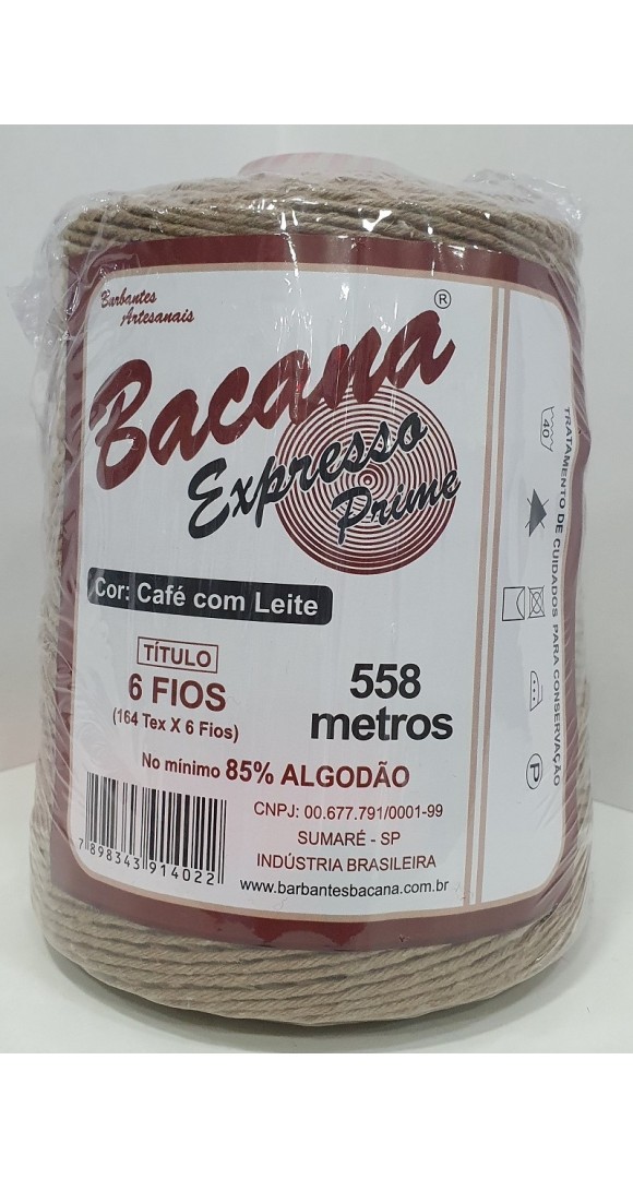 BARBANTE EXPRESSO CAFÉ COM LEITE 6 FIOS 600G.