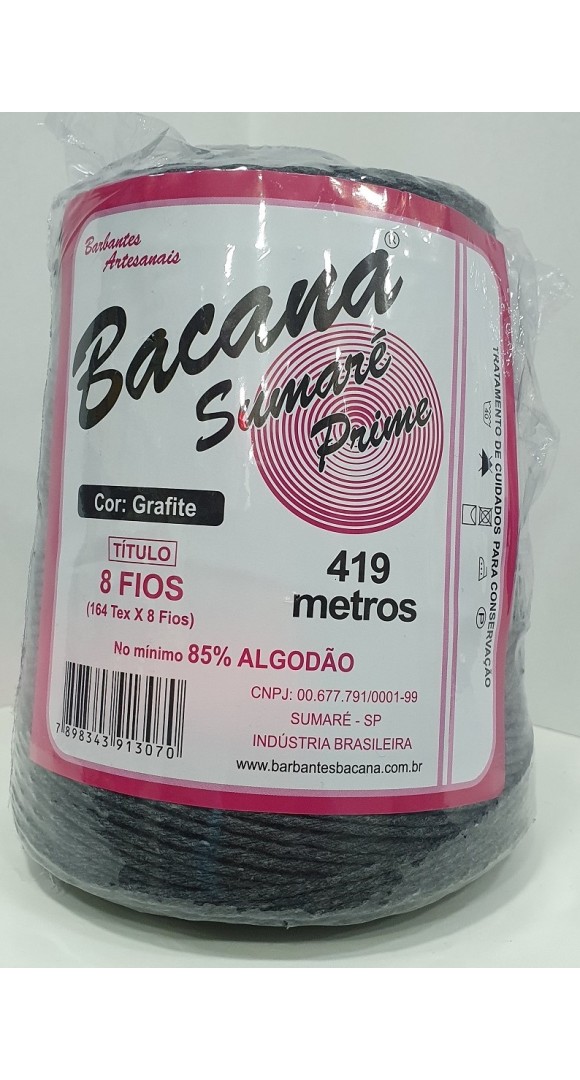 BARBANTE SUMARÉ GRAFITE 8 FIOS 600G.