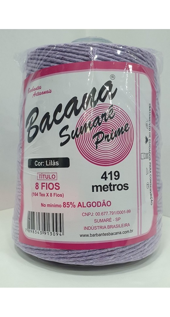 BARBANTE SUMARÉ LILÁS 8 FIOS 600G.