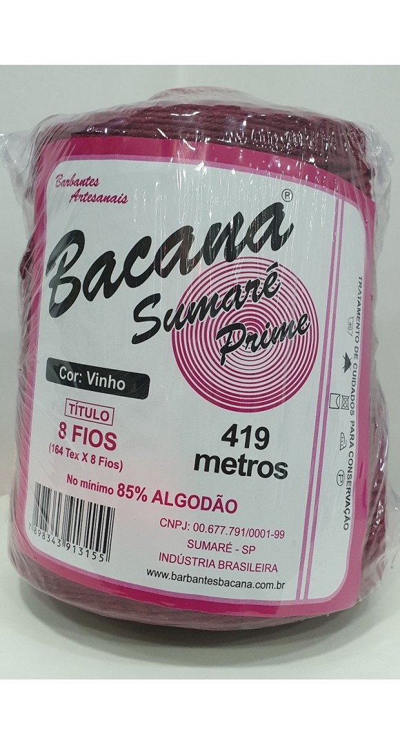 BARBANTE SUMARÉ VINHO 8 FIOS 600G.