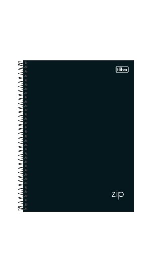CADERNO UNIV. 80F. CD 1X1 ZIP PRETO TILIBRA