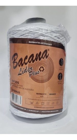 BARBANTE LIDER PLUS BRANCO 6 FIOS 1,0KG.