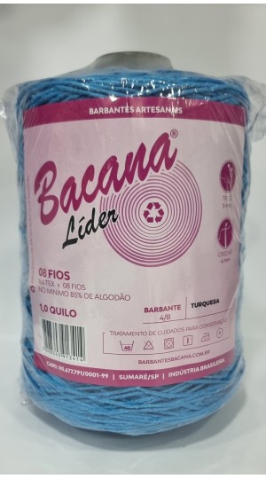 BARBANTE LIDER TURQUESA 8 FIOS 1,0KG.