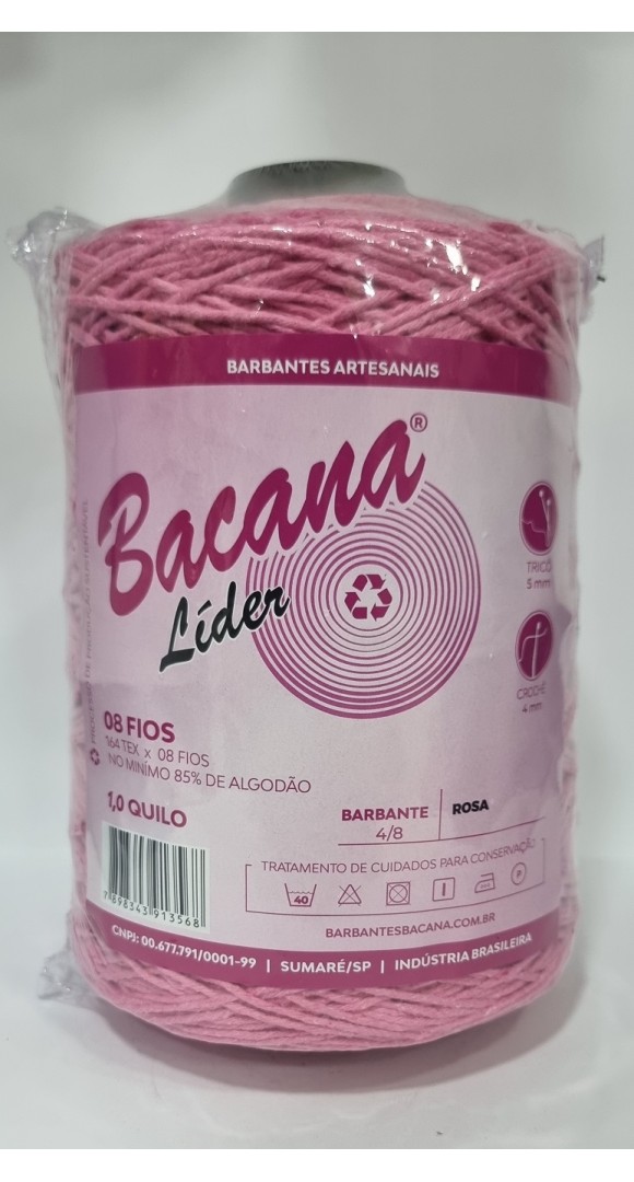 BARBANTE LIDER ROSA 8 FIOS 1,0KG.
