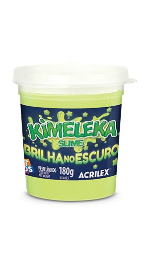 KIMELEKA SLIME BRILHA NO ESCURO 180G.
