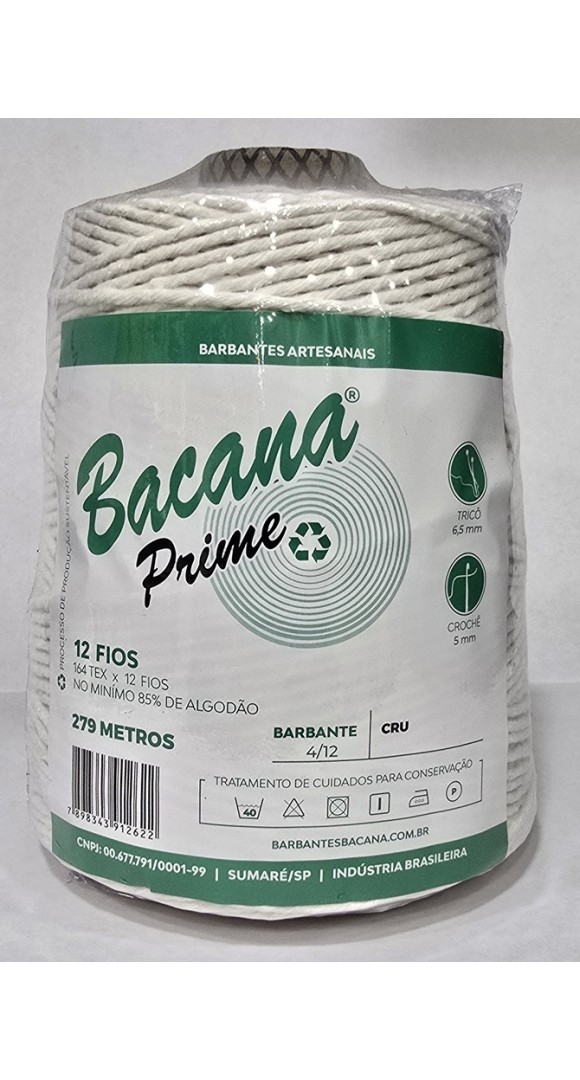 BARBANTE BACANA CRU 12 FIOS 600G.