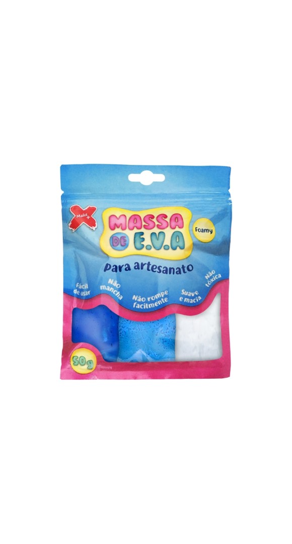 MASSA DE EVA 50G. 3 CORES 13017 MAKE MAIS