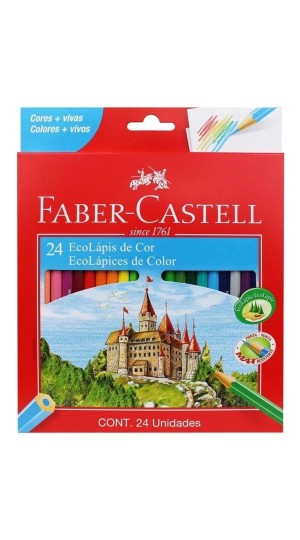 LÁPIS DE COR 24 CORES FABER CASTELL